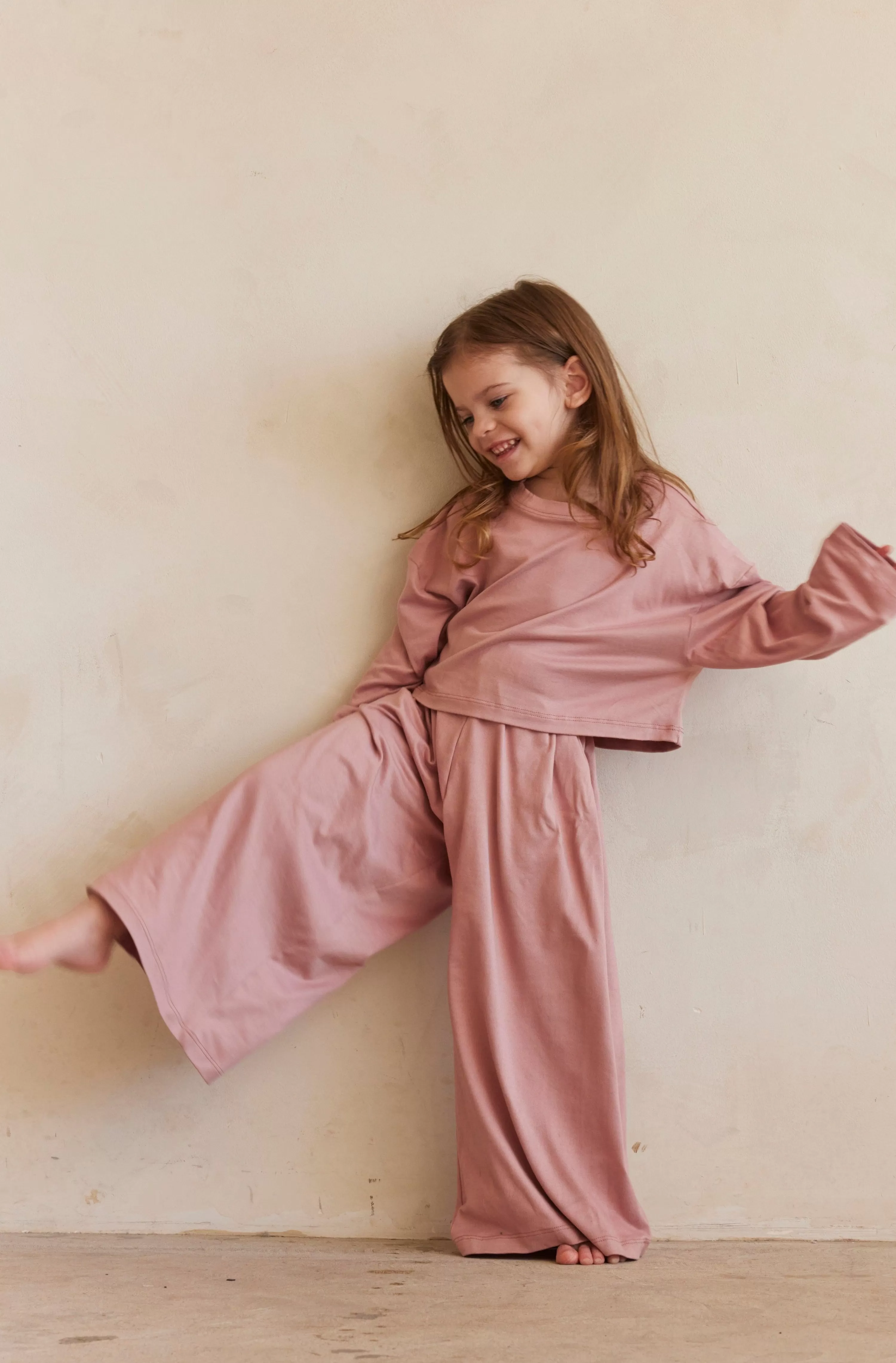 Loungewear | BUMPSUIT The Cloud Kids Pant Moss | Dusty Rose | Cement