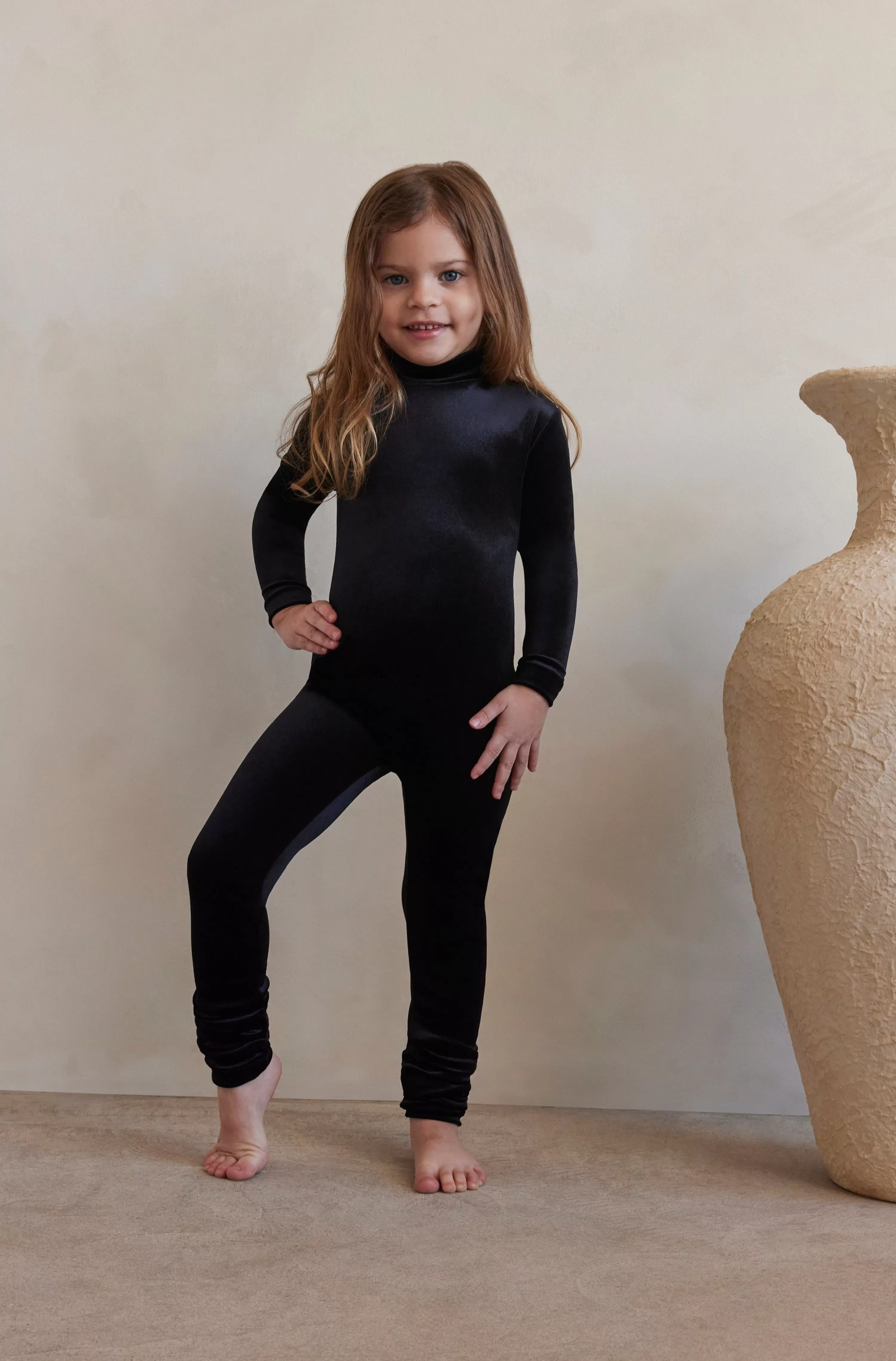 Kids | BUMPSUIT The Solid Velvet Penelope – Kids Black | Chocolate Brown