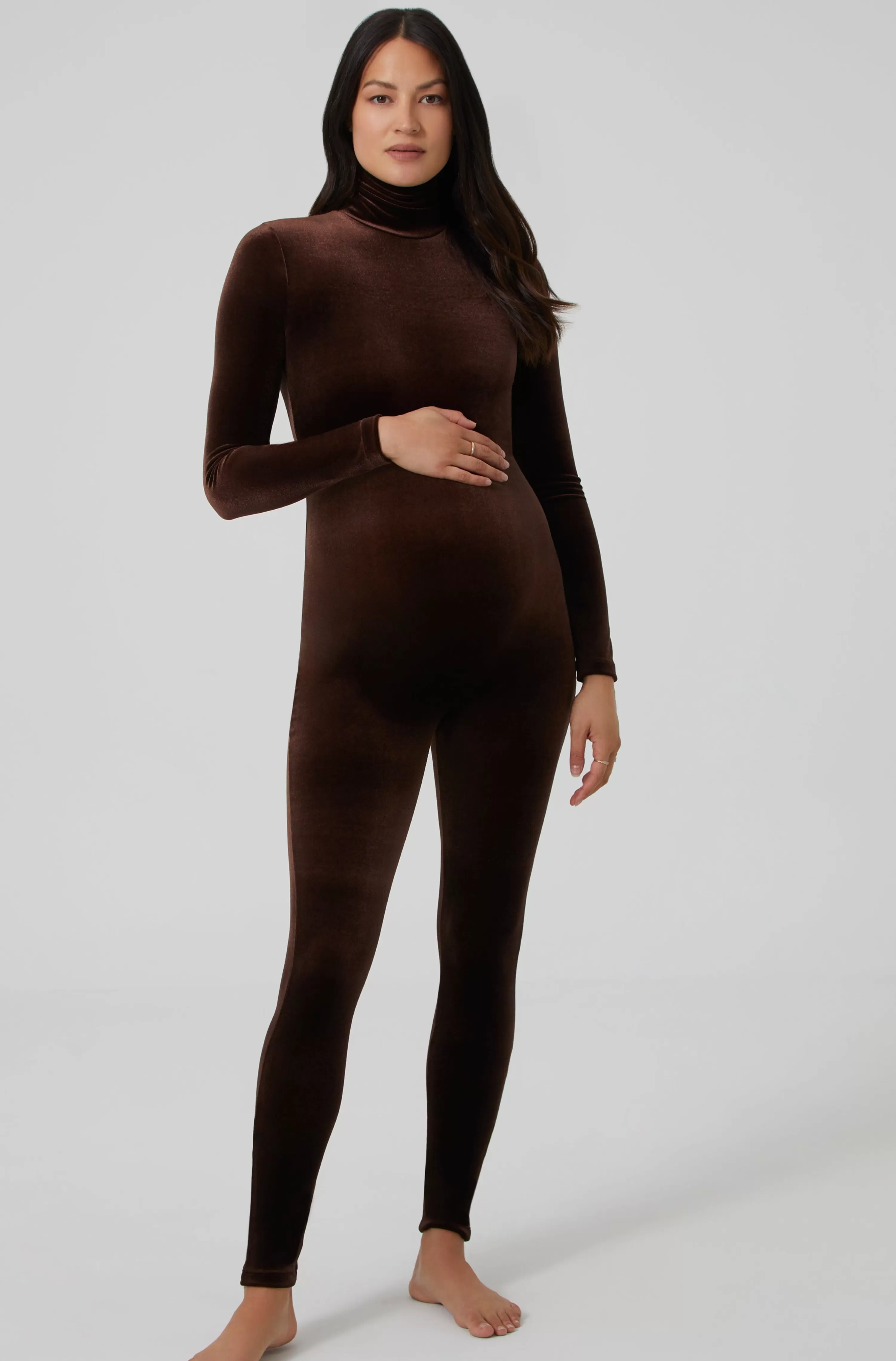 Jumpsuits & Rompers | BUMPSUIT The Solid Velvet Penelope Black | Chocolate Brown